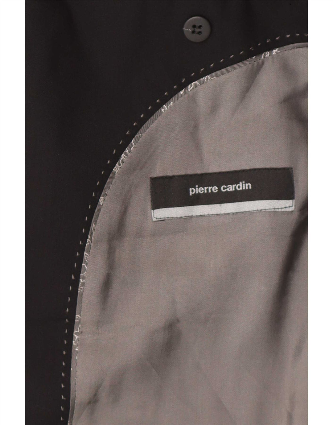 Pierre Cardin Chaqueta Blazer de 2 Botones para Hombre UK 38 Mediana Lana Negra