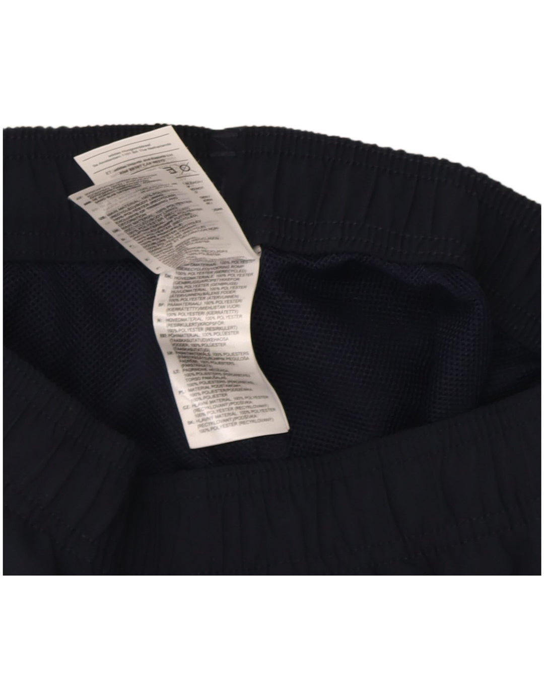 Pantaloncini sportivi da uomo Adidas piccoli in poliestere blu navy