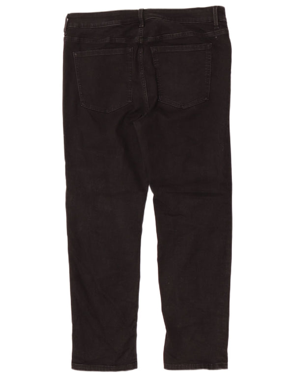 Marks & Spencer Womens The Sienna Straight Jeans UK 16 Large W34 L28 Black