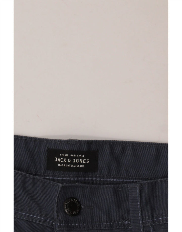 JACK & JONES Mens Casual Shorts Medium W32  Blue Polyester