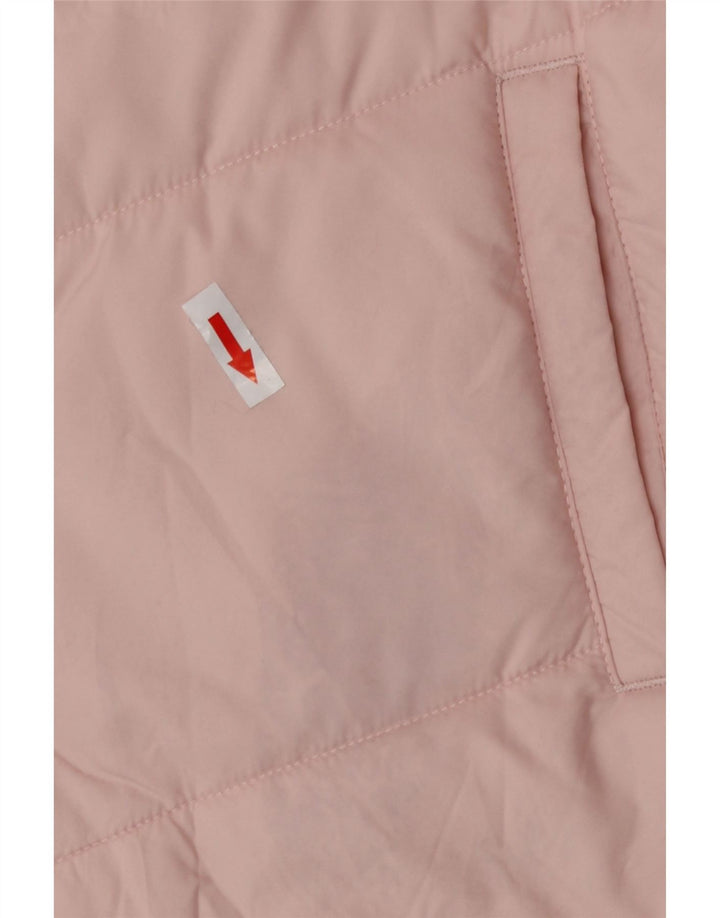 Puma Womens Hooded Padded Jacket UK 14 Medium Pink Polyester
