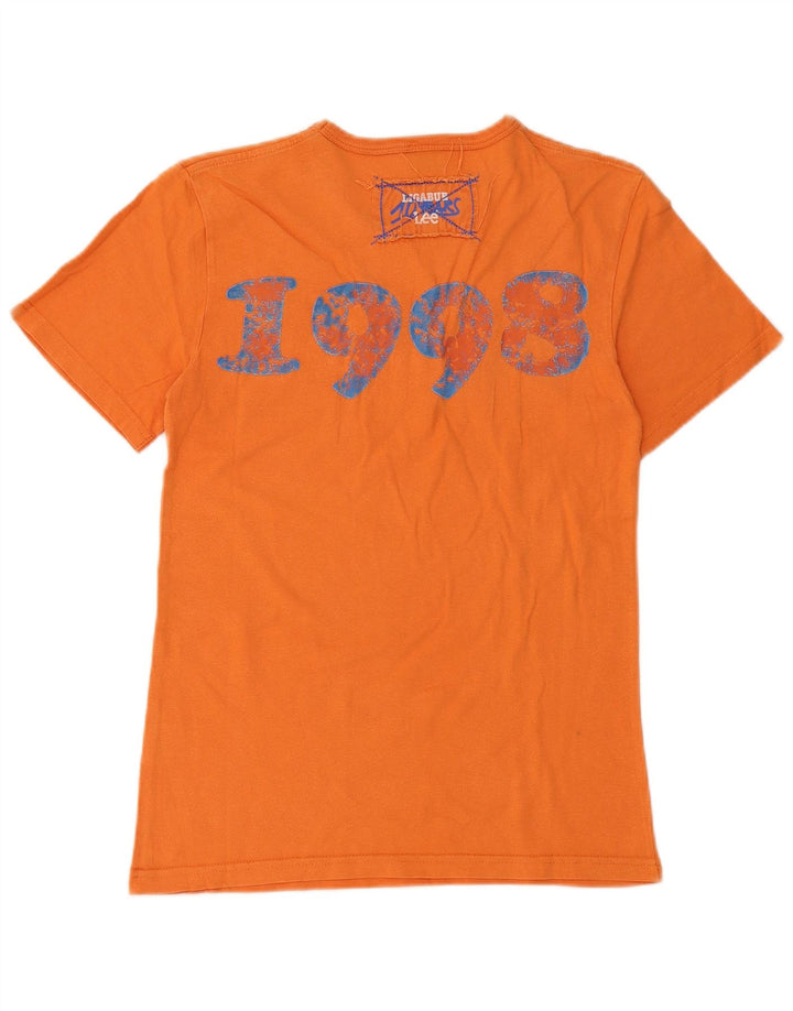 Maglietta grafica da uomo Lee Top in cotone arancione medio