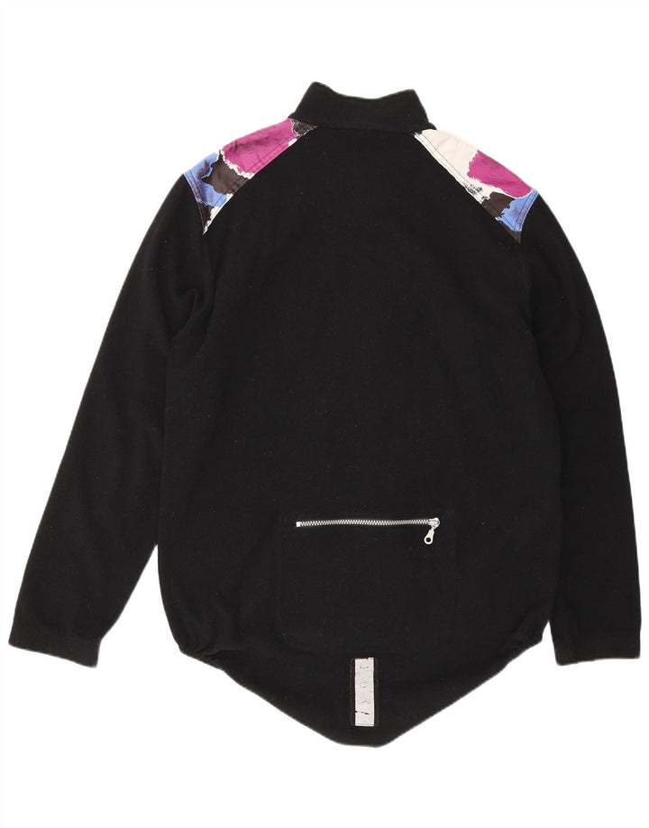 Loffler Mens Fleece Jacket UK 38 Medium Black Geometric