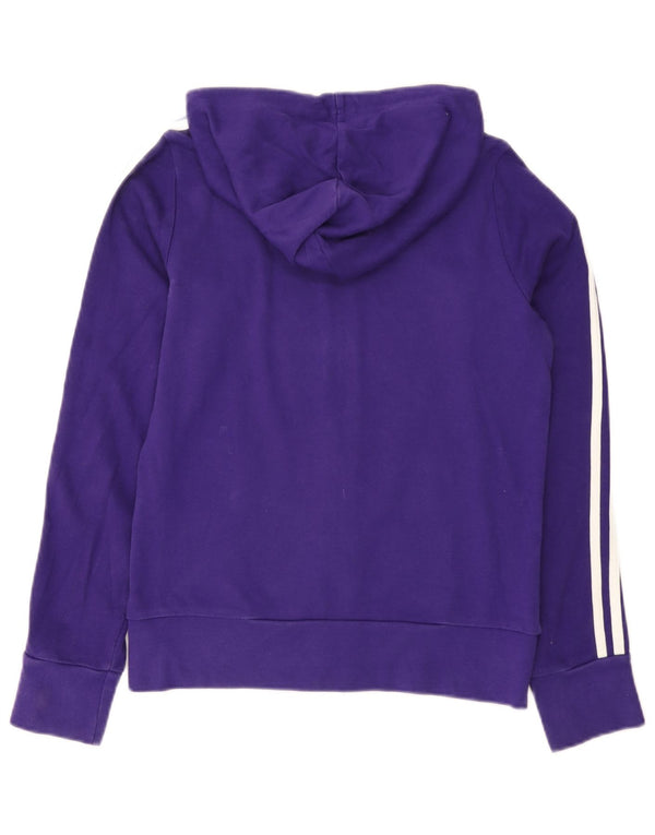 Adidas Dame Hættetrøje Sweater UK 12 Medium Lilla Bomuld
