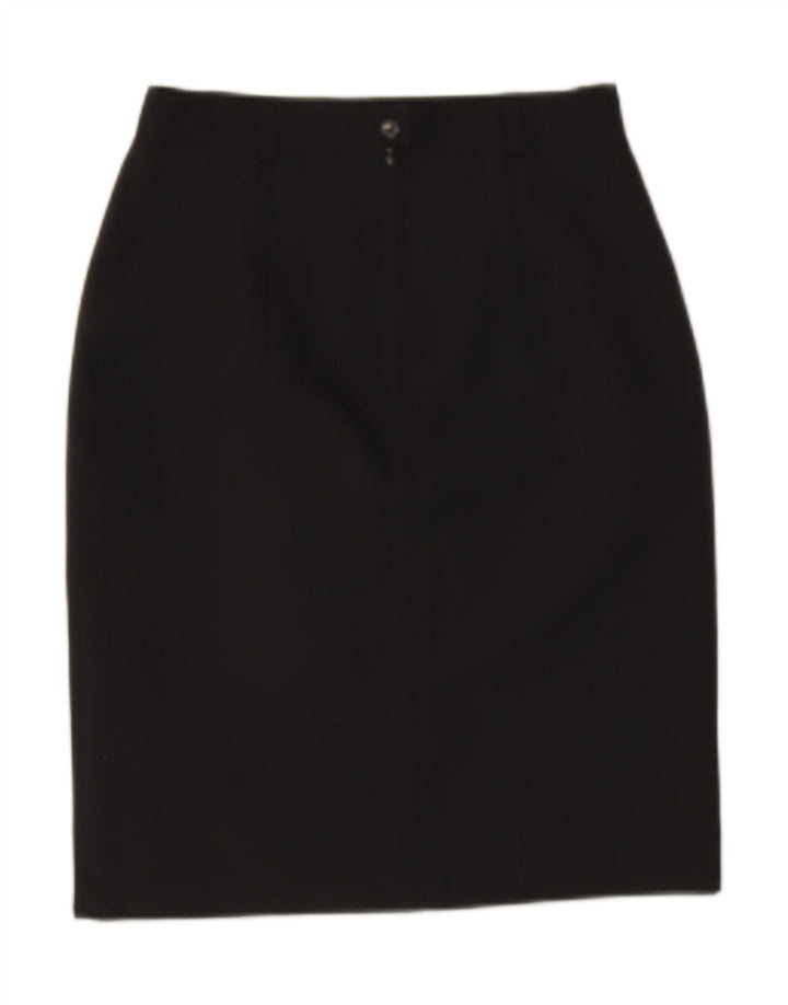TREVIRA Womens Pencil Skirt EU 38 Medium W28 Black Polyester Classic