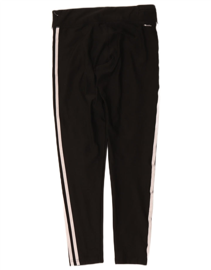 Adidas Womens Crop Leggings UK 8 Small Black Polyester