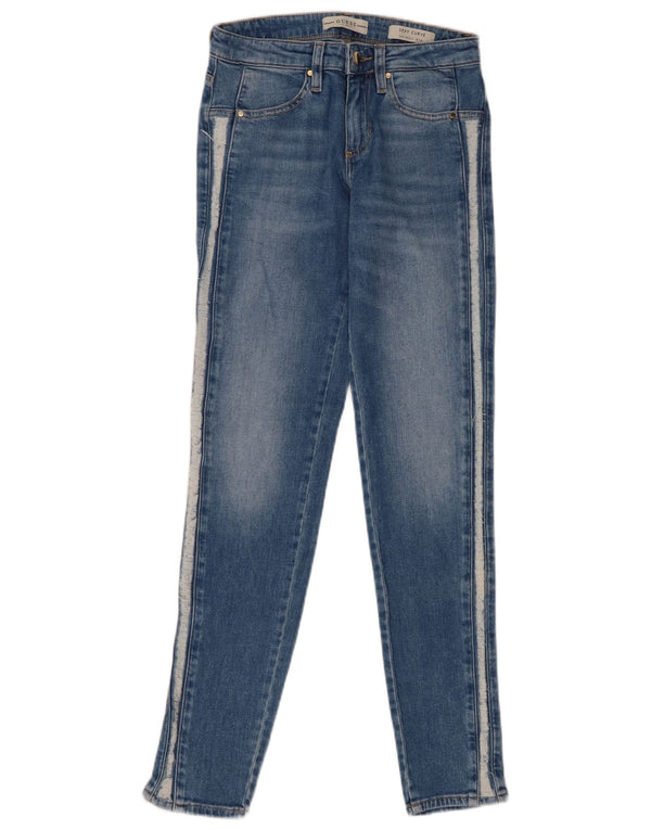 Guess Womens Sexy Curve Skinny Jeans W24 L30 Blue Cotton