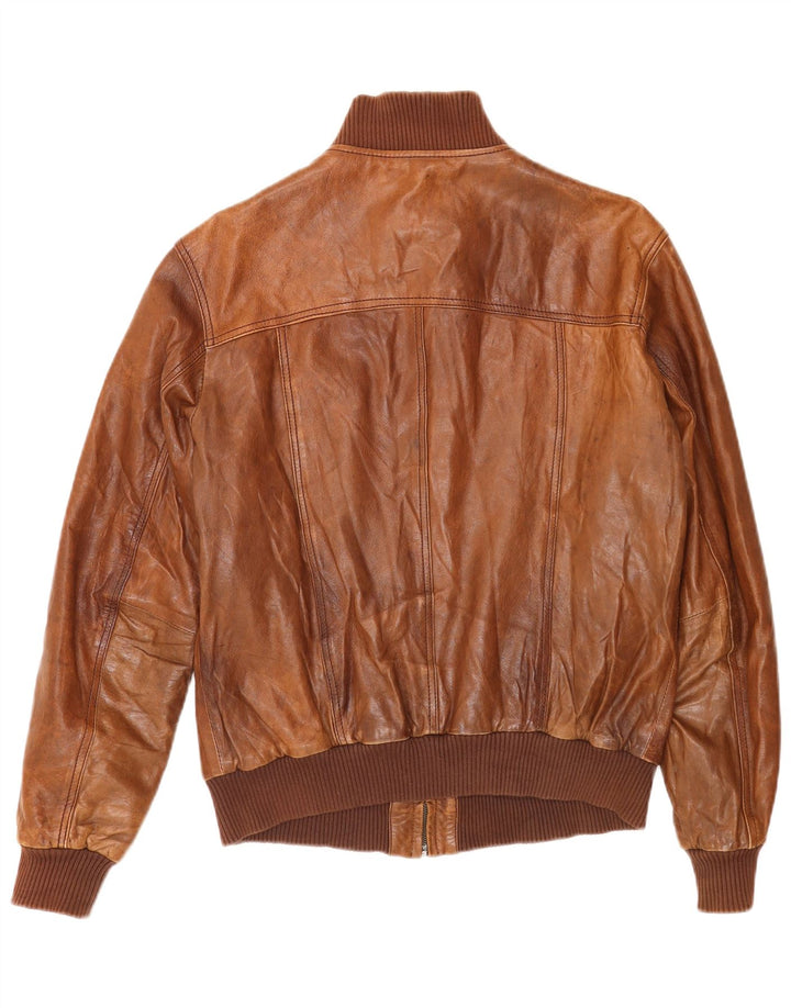 Giubbotto Bomber In Pelle Uomo Conbipel IT 46 Piccolo Marrone