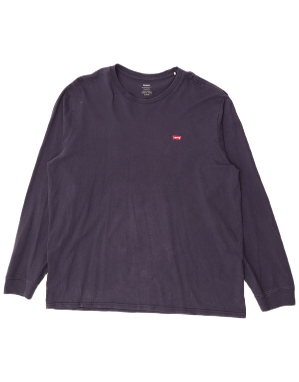 Levi's Mens Standard Fit Top Manga Larga XL Algodón Azul Marino