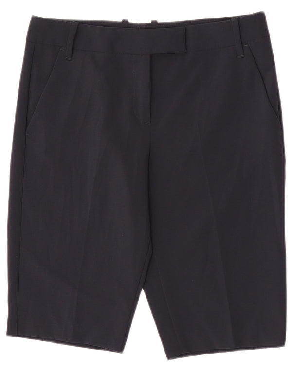 Pantaloncini chino da donna Benetton IT 40 Small W28 poliestere blu navy