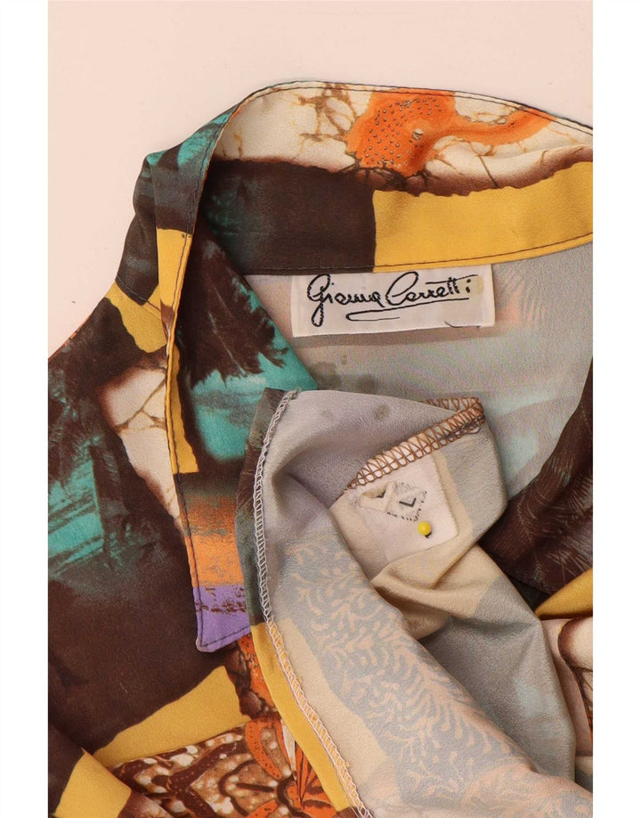 Vintage Womens Shirt Blouse UK 16 Large Multicoloured Patchwork