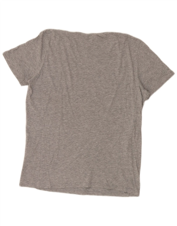 JACK & JONES T-shirt da uomo Top Large in viscosa grigia