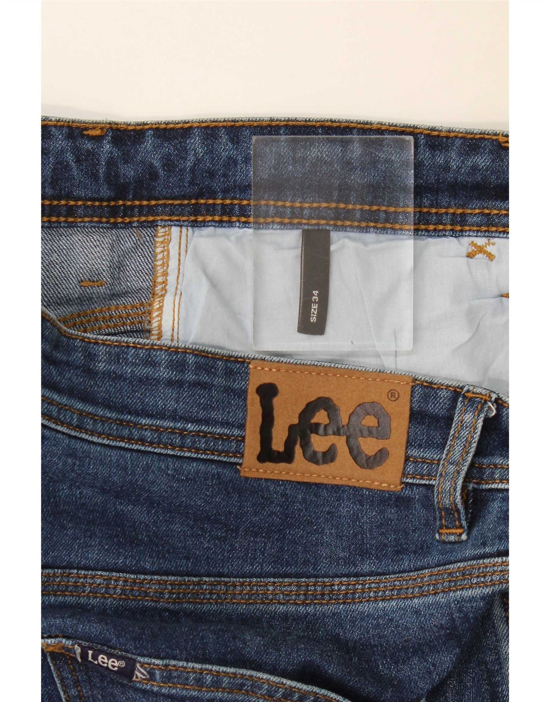 Damskie jeansy Lee Slim W34 L30 Niebieskie bawełniane