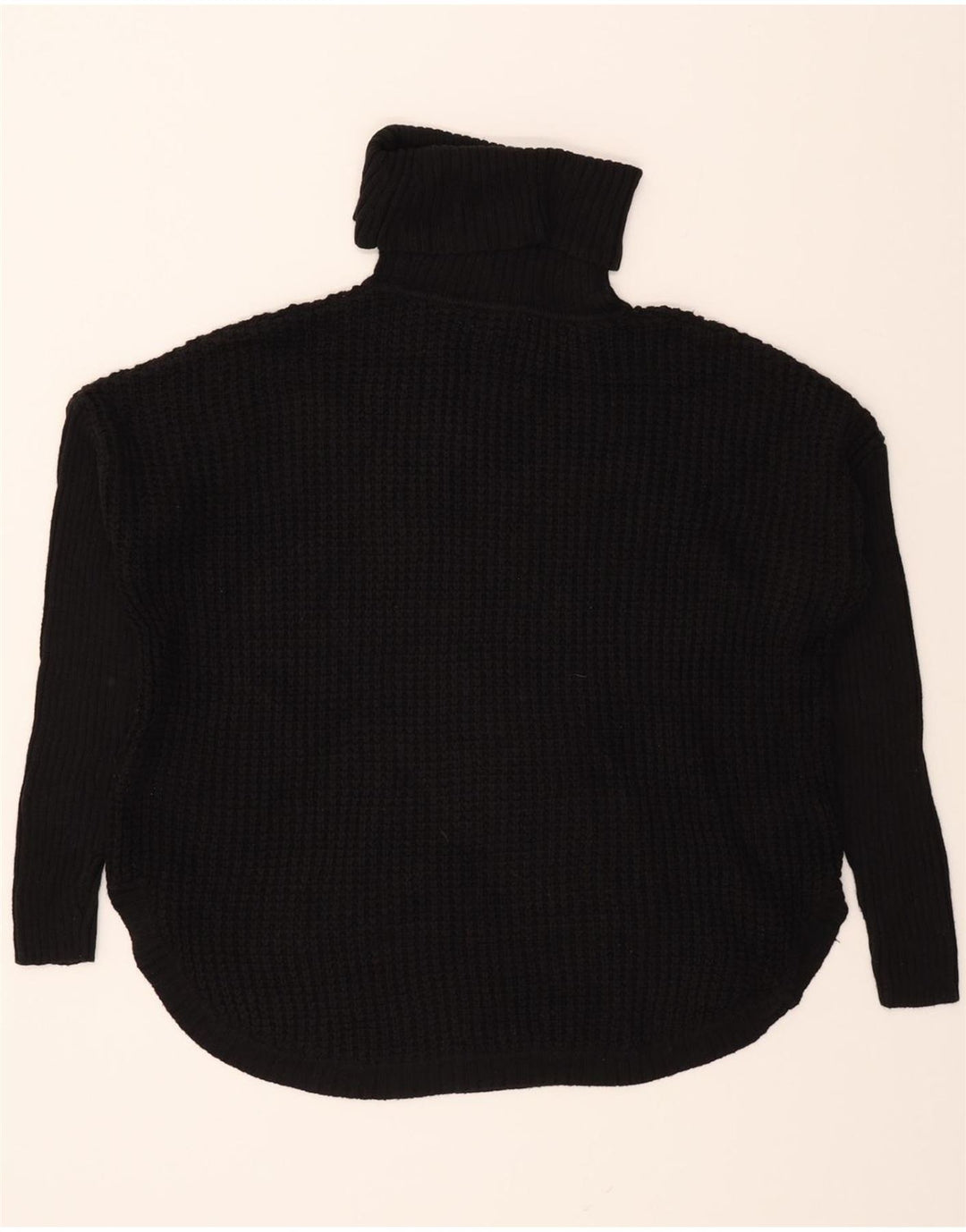 MICHAEL KORS Womens Oversized Roll Neck Jumper Sweater UK 10 Small Black Vintage Michael Kors and Second-Hand Michael Kors from Messina Hembry 