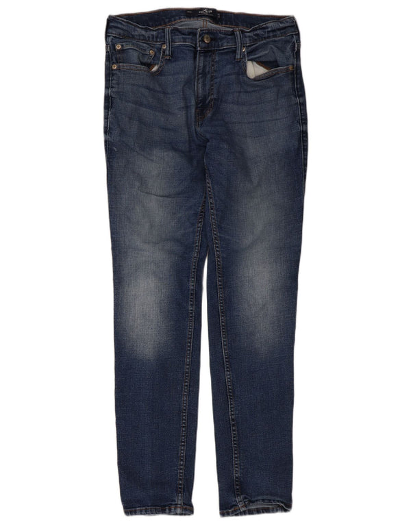Hollister Jean Skinny Homme W34 L32 Bleu Coton