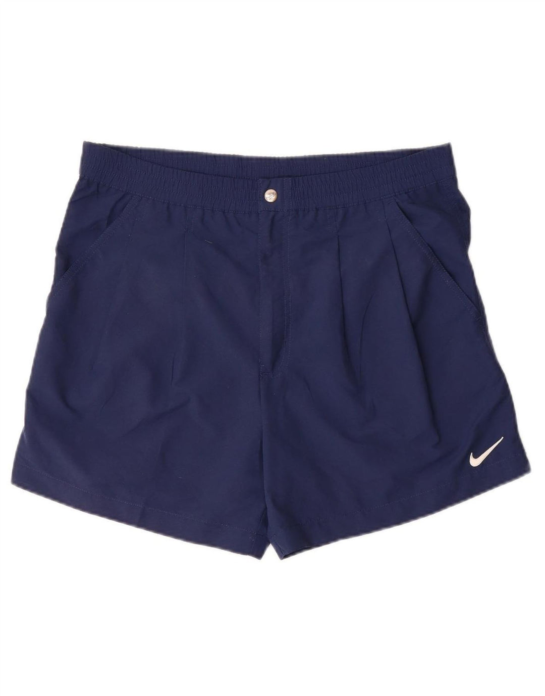NIKE Mens Sport Shorts Medium Navy Blue Polyester