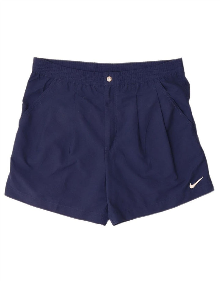 NIKE Mens Sport Shorts Medium Navy Blue Polyester