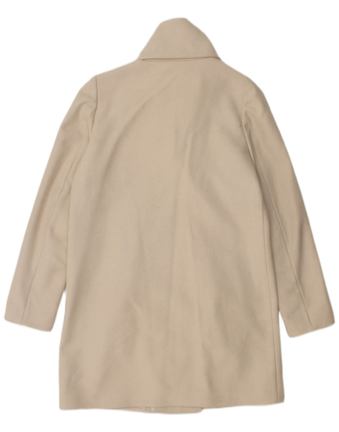 Benetton Womens Overcoat IT 42 Medium White Wool