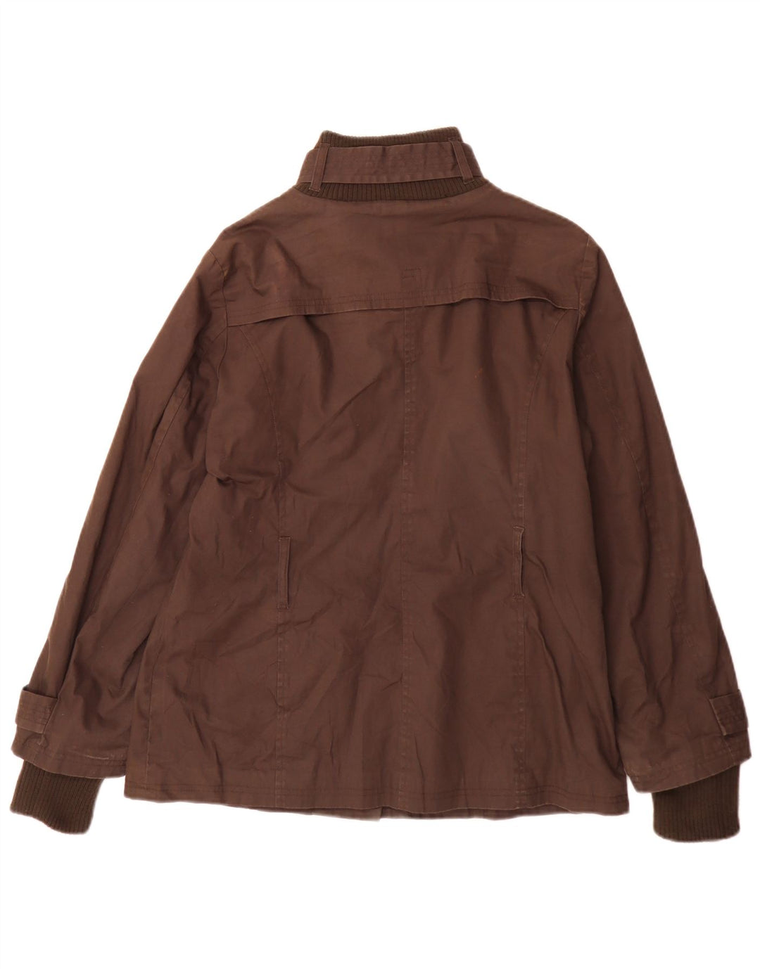 Giacca utility da donna Zara UK 14 grande cotone marrone