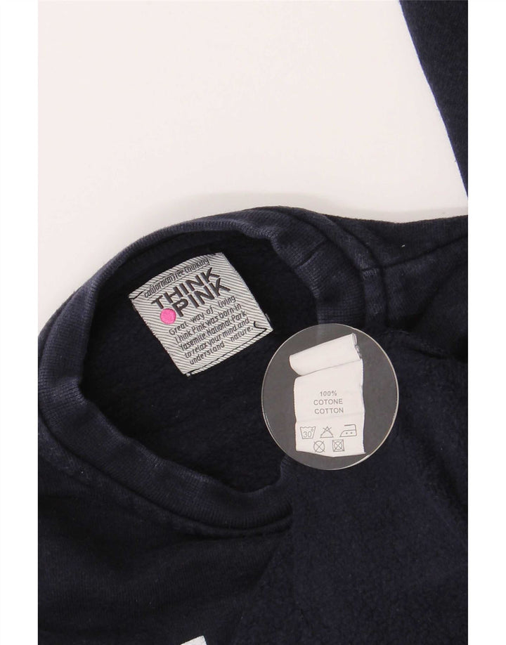 Think Pink Boys Graphic Regular Fit Sweatshirt Jumper 4-5 Years Navy Blue