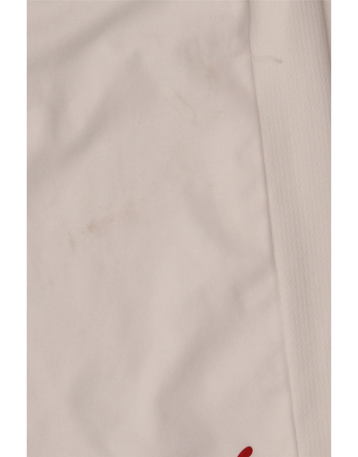 PUMA Pantalones cortos deportivos para hombre poliéster blanco mediano