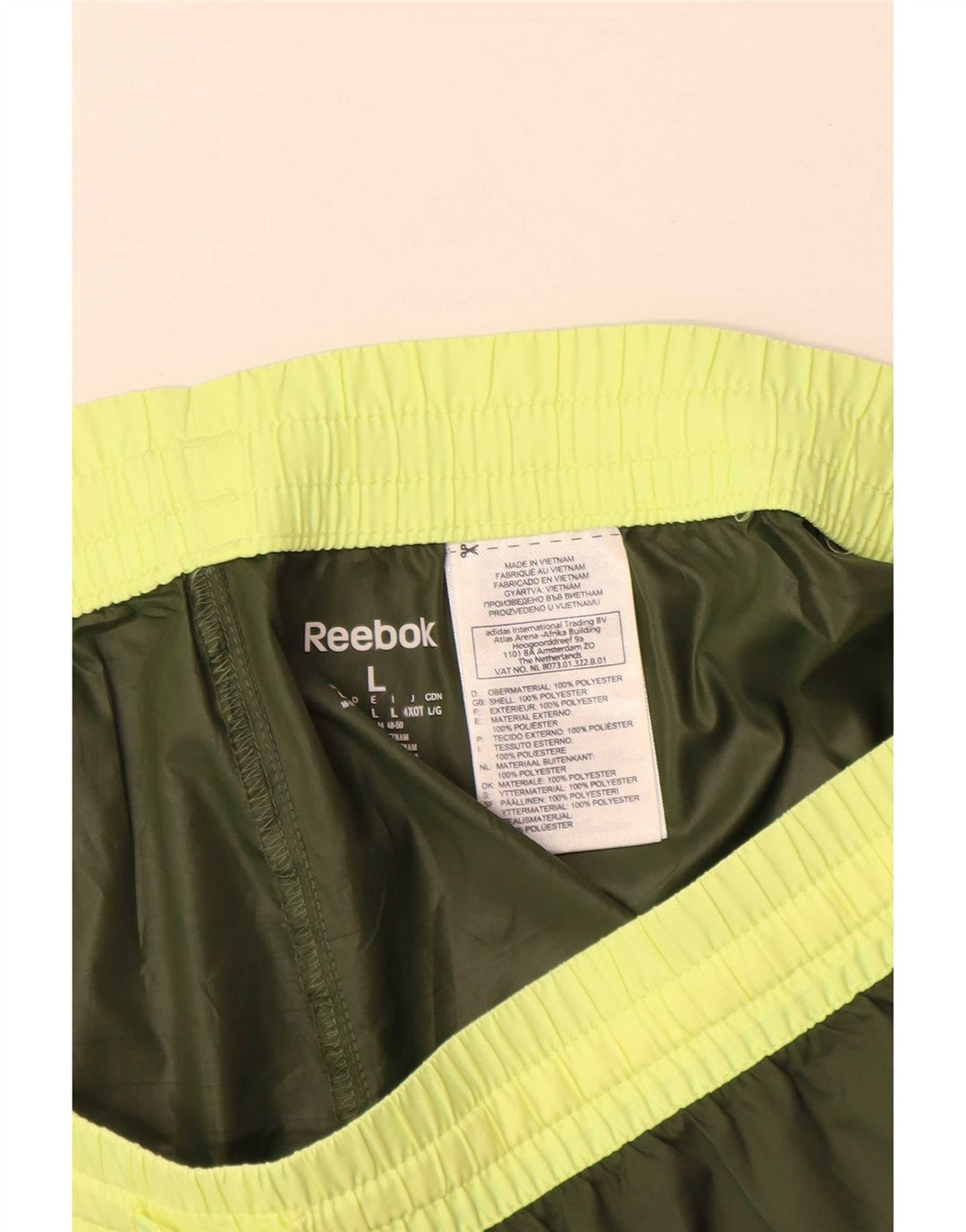 Pantaloncini sportivi Reebok da donna UK 16 Large Khaki Poliestere