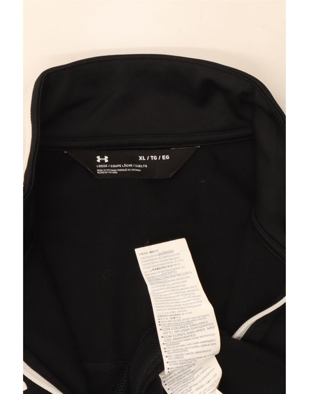 Under Armour Mens Tracksuit Top Jacket XL Black Colourblock Polyester