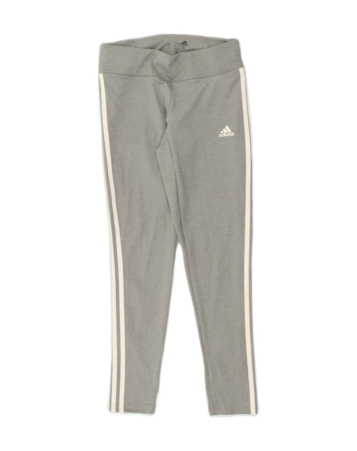 ADIDAS Womens Climalite Leggings UK 8 Small Grey Polyester | Vintage Adidas | Thrift | Second-Hand Adidas | Used Clothing | Messina Hembry 