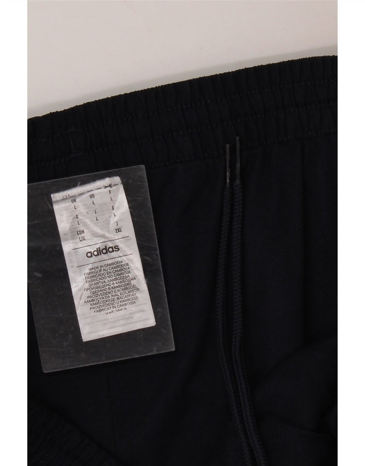 ADIDAS Mens Tracksuit Trousers Joggers Large  Navy Blue Polyester