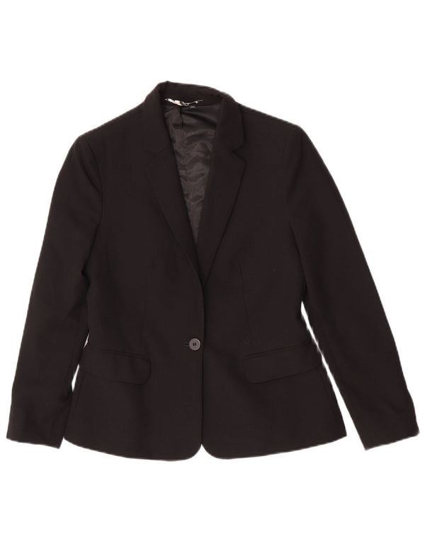 Giacca blazer da donna a 1 bottone Topshop UK 6 XS poliestere nero