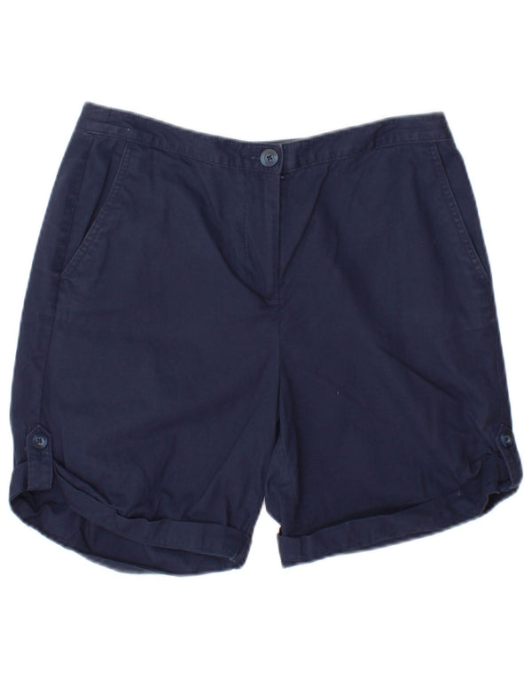 Marks & Spencer Damen Chinoshorts UK 10 Small W27 Marineblaue Baumwolle