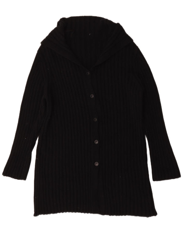 Marks & Spencer Womens Longline Cardigan Sweater UK 22 3XL Black Acrylic