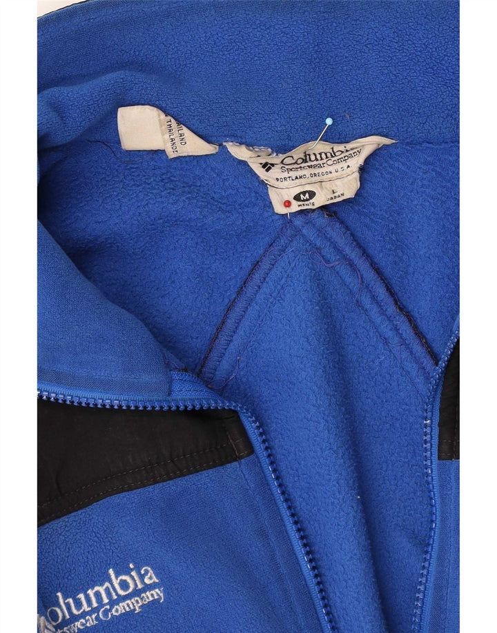 Columbia Mens Titanium Fleece Jacket UK 38 Medium Blue Colourblock