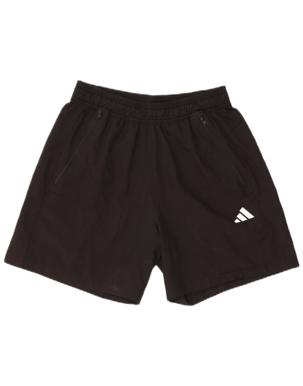 Adidas Womens Regular Fit Sportshorts UK 14 Medium Black Polyester Sports