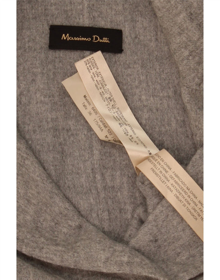 Massimo Dutti Womens Double Breasted Oversized Blazer Jacket EU 36 XS Grey