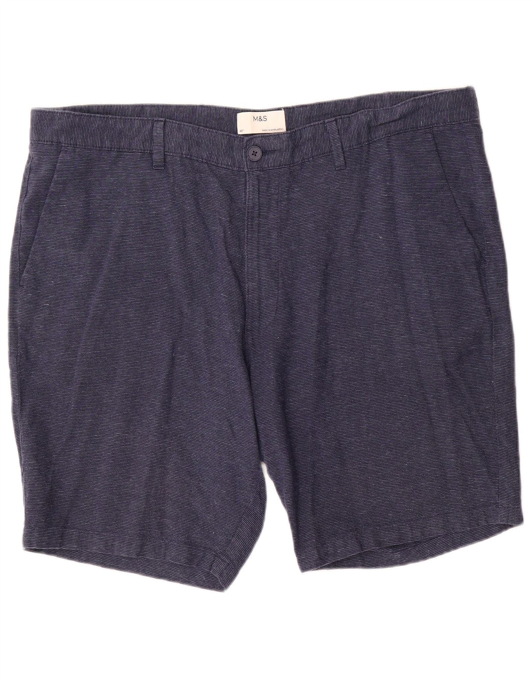 Marks & Spencer Mens Chino Shorts W42 2XL Blue Linen