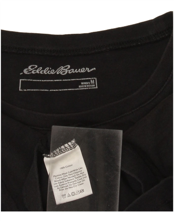 Eddie Bauer Womens T-Shirt Top UK 12 Medium Black