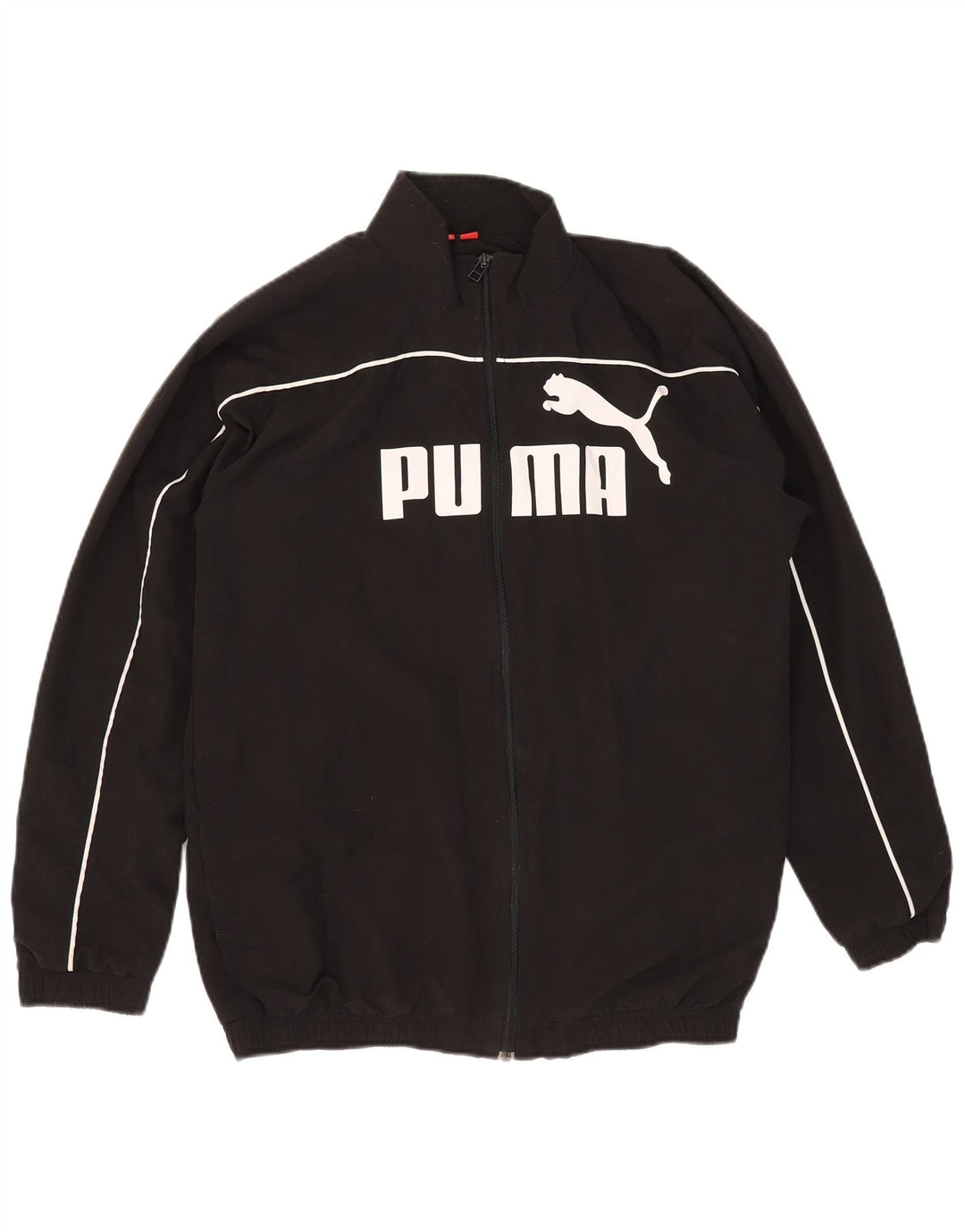 Puma Boys Graphic Tracksuit Top Jacket 15-16 Years Black Polyester