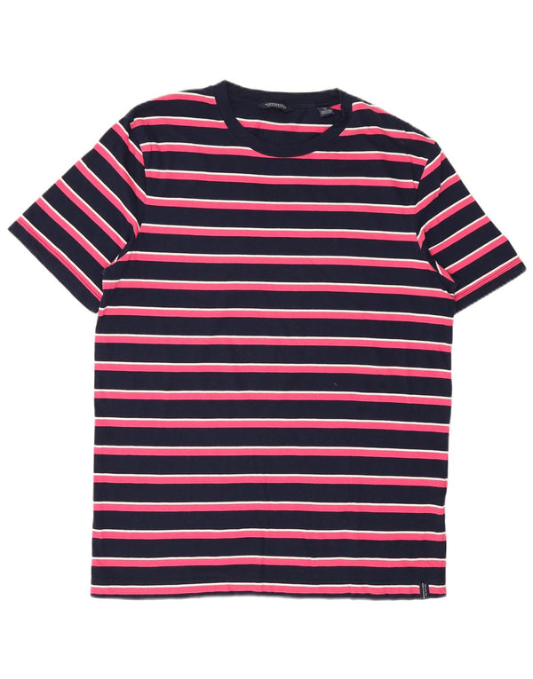 Scotch & Soda T-Shirt Homme Bleu Marine Rayé Moyen