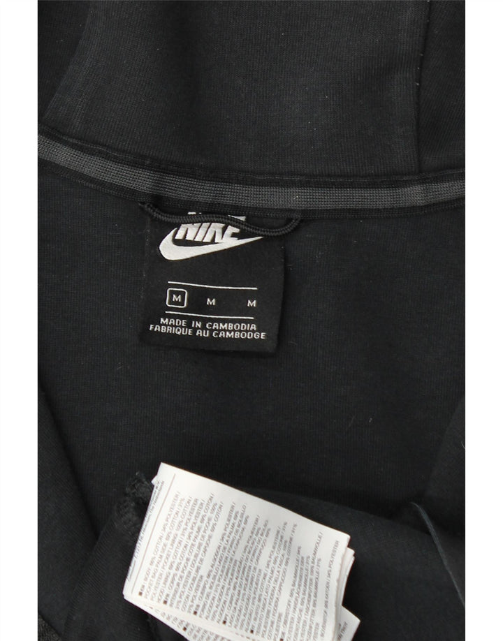 Nike Mens Zip Hoodie Sweater Medium Black Cotton