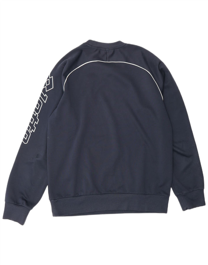 LOTTO Mens Graphic Sweatshirt Jumper Medium Navy Blue