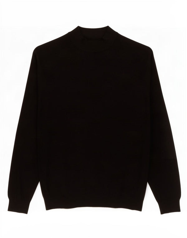 Zara Mens Turtle Neck Jumper Sweater Large Black