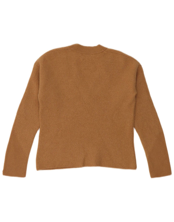 Sweter damski Tommy Hilfiger z dekoltem w szpic, UK 6 XS, beżowy, wełniany