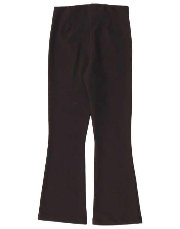 Zara Womens Flare Leggings UK 12 Medium Black Polyester