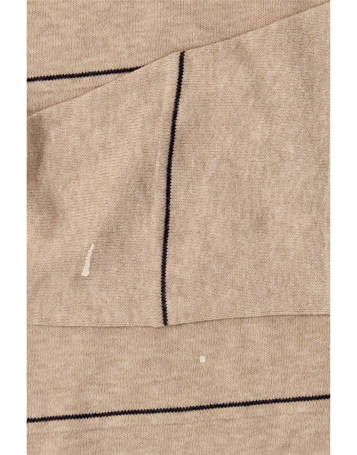 Marks & Spencer Herren Blauer Harbour-Pullover mit Rundhalsausschnitt Mittelbeige