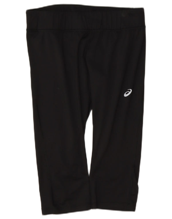 Asics Mujer Capri Chándal Pantalones UK 40 Grande Poliéster Negro