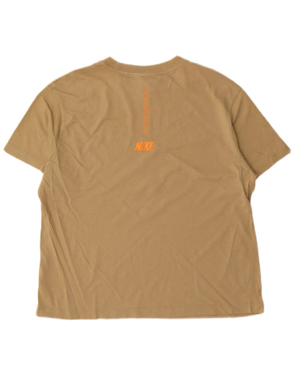 Nike Mens Graphic T-Shirt Top Small Khaki Cotton