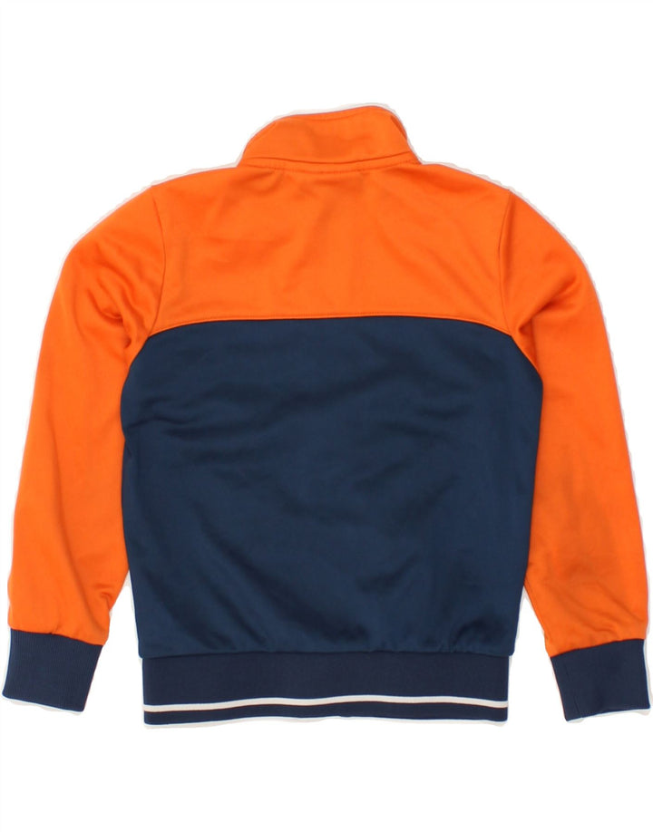 DIADORA Boys Graphic Tracksuit Top Jacket 3-4 Years XS Orange Colourblock | Vintage Diadora | Thrift | Second-Hand Diadora | Used Clothing | Messina Hembry 