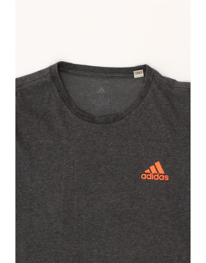 ADIDAS Mens Graphic T-Shirt Top Medium Grey Cotton Vintage Adidas and Second-Hand Adidas from Messina Hembry 