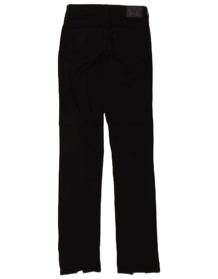 LEVI'S Womens 712 Slim Jeans W26 L32 Black Cotton